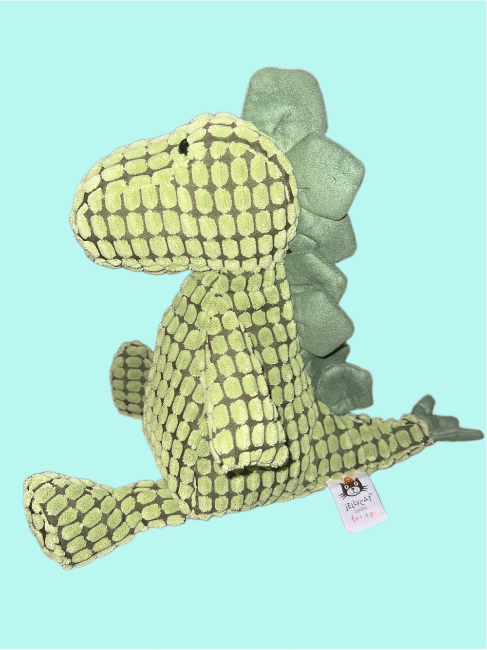 Jellycat First Steps Plush Doppy Dino Green Dinosaur Stegosaurus Plush Toy